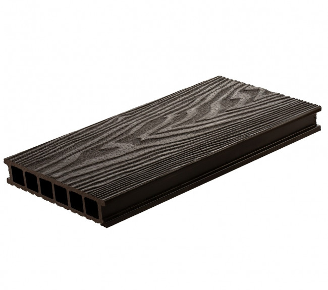 Террасная доска из ДПК Polywood Duo 3-D Венге Террасная доска из ДПК Polywood Duo 3-D Венге